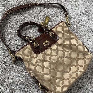 Authentic coach print crossbody